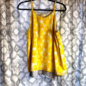 Anthropologie Porridge lemon top size M
